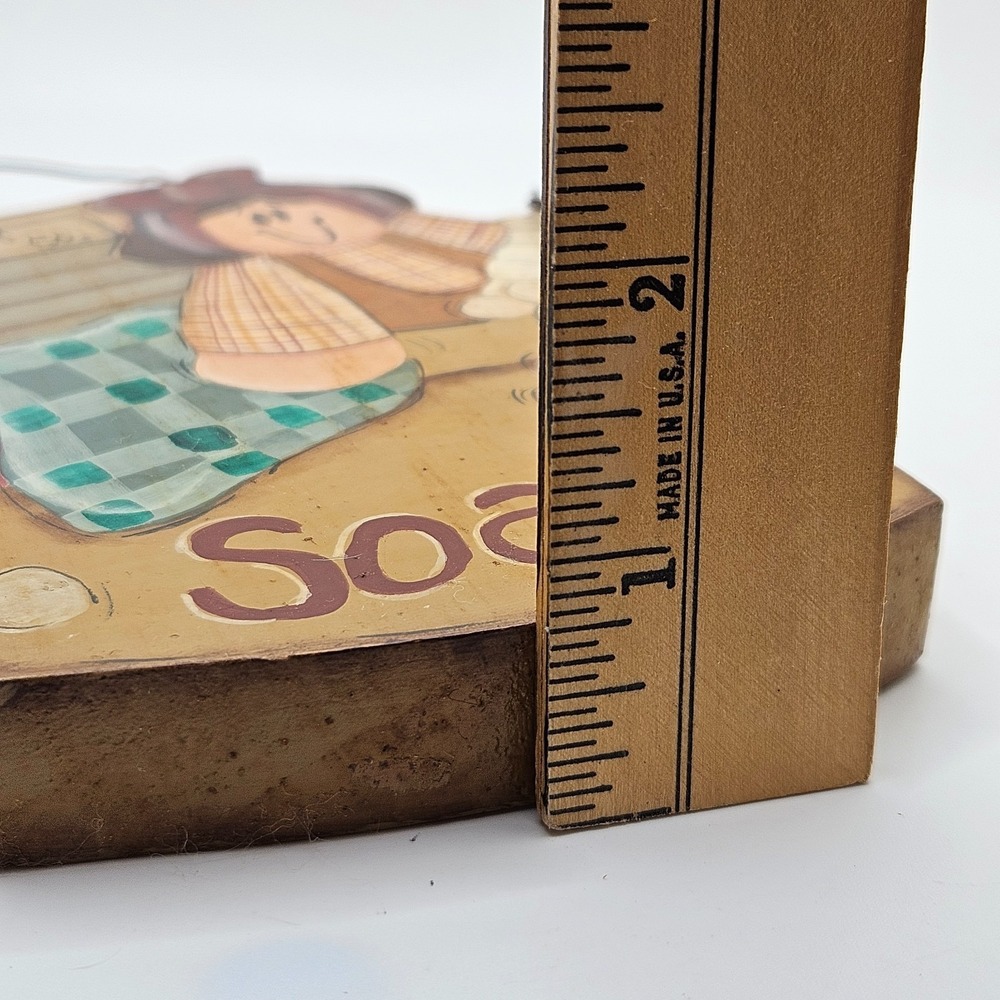 Cottage Core Laundry Room Wall Hanging Soap Washboard Girl Wood Decor Primitive - Picture 8 of 8